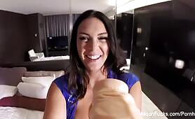 Silly POV fun with Alison Tyler and a dildo